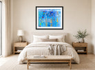 Raoul Dufy Print, 090 Régates à Cowes (1930)_10x8 displayed above a bed