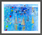 Raoul Dufy Print, 090 Régates à Cowes (1930)_10x8 in a dark grey frame