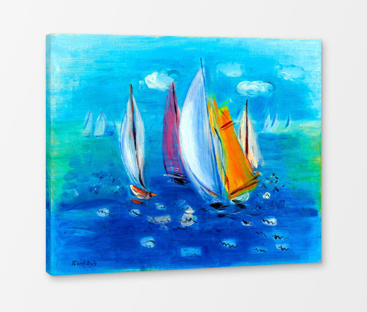 Raoul Dufy Print, 092 Régates des six mètres_10x8 as a ready-to-hang canvas panel