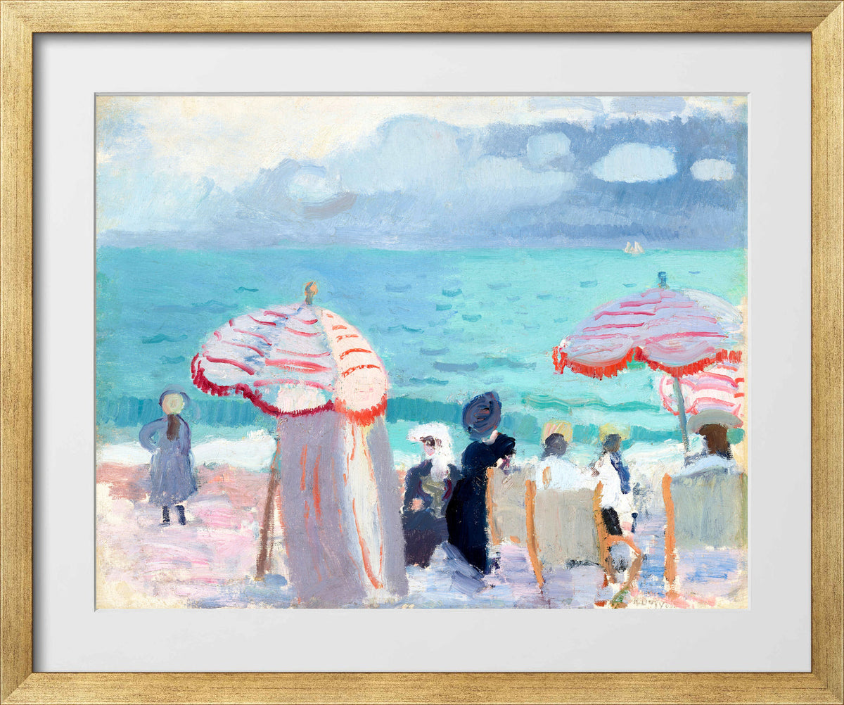 Raoul Dufy Print, 117 The Parasols (1905)_10x8 in a gold frame