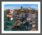 Raoul Dufy Print, 130 Vence_10x8 in a dark grey frame