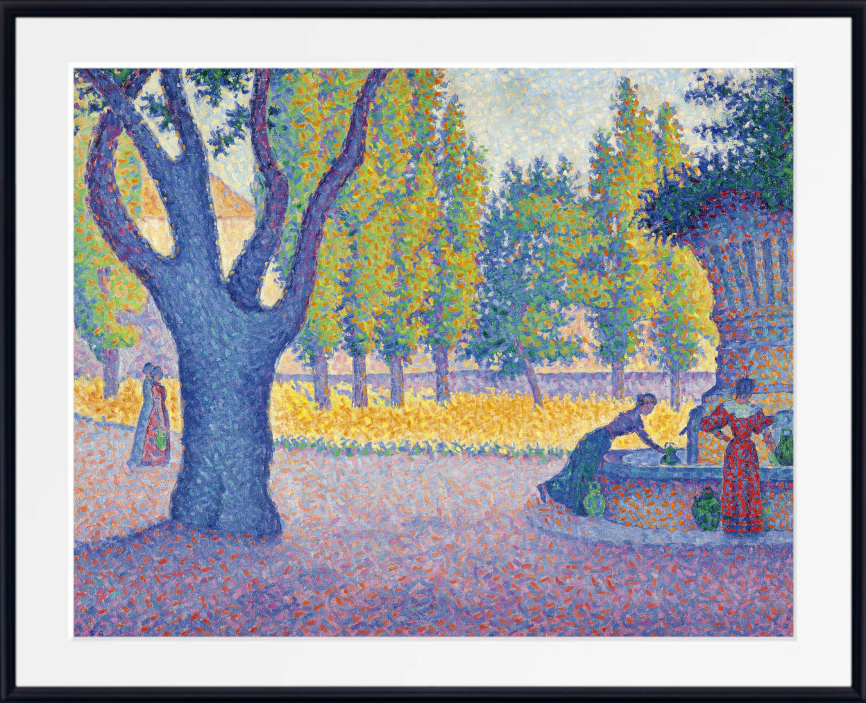 Paul Signac Fine Art Print, Place des Lices, Saint-Tropez, Fontaine des Lices