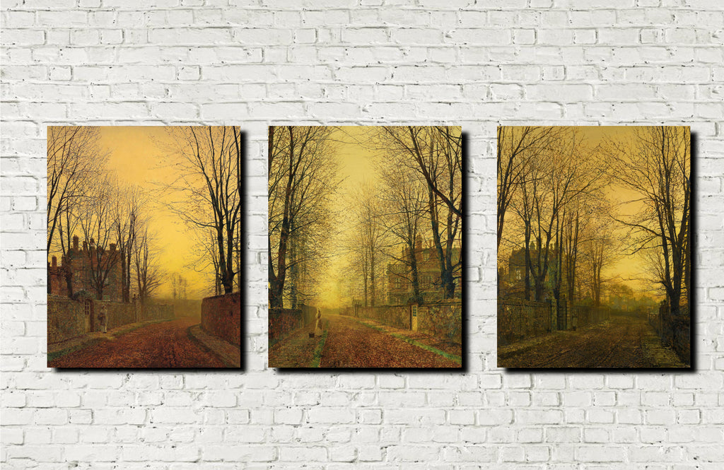 Shades of Autumn Collection, John Atkinson Grimshaw Set 3 Prints
