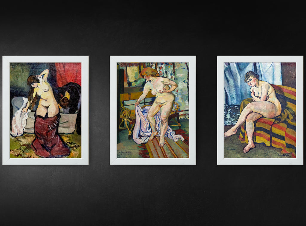 Sensual Female Nude Prints, set of 3, Suzanne Valadon
