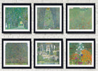 Set of Six Gustav Klimt GREENERY Prints