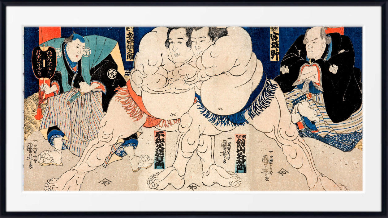Utagawa Kuniyoshi, Japanese Fine Art Print, Sumo Wrestlers, Ukiyo-e