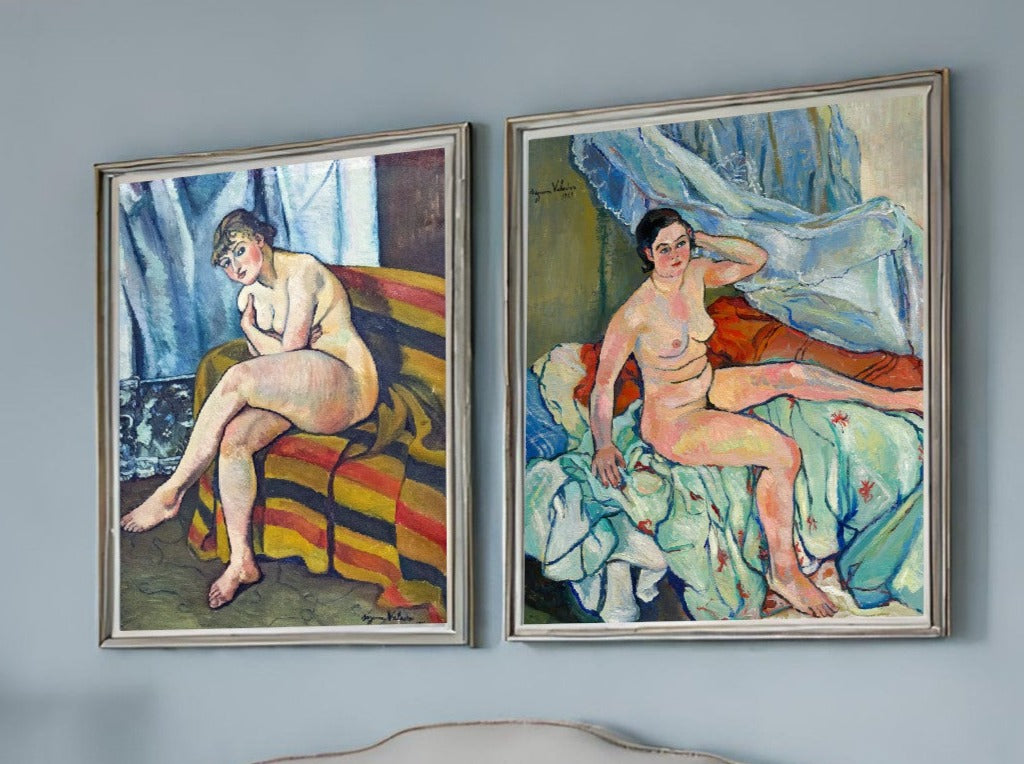 Bedroom Decor, Pair of Tasteful Nudes by Suzanne Valadon