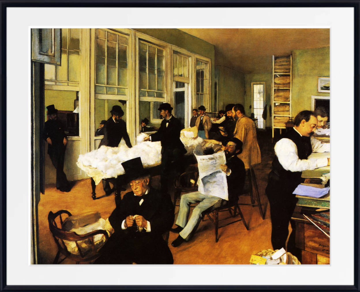 Edgar Degas, French Fine Art Print : New Orleans Cotton Exchange