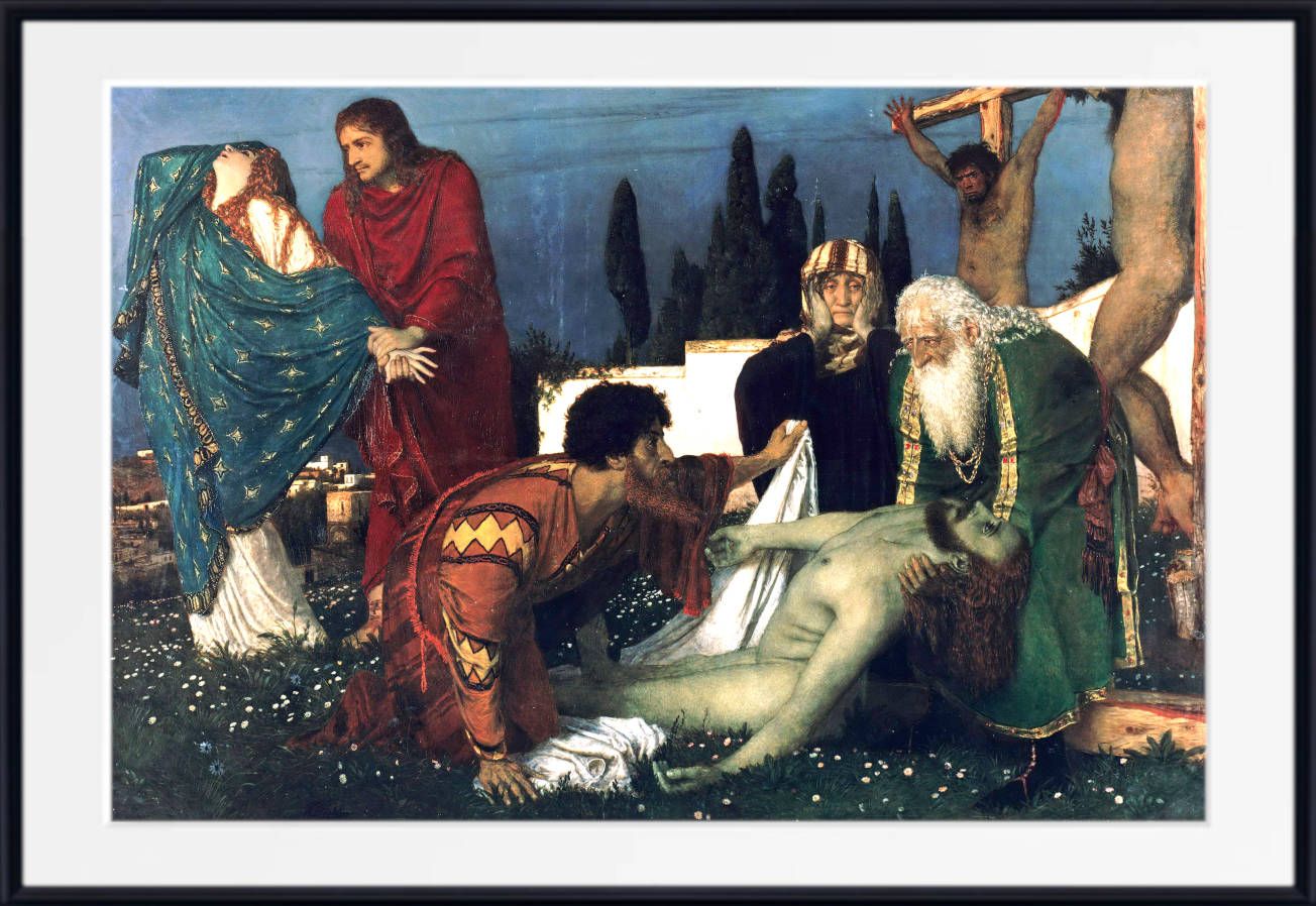 The Deposition, Arnold Bocklin Fine Art Print, Symbolism