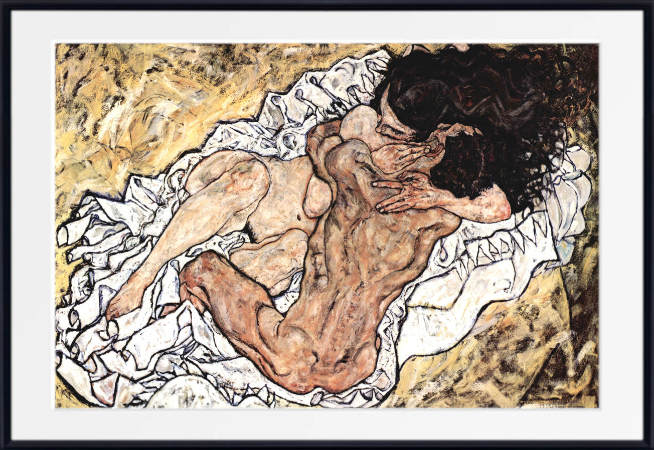 Egon Schiele Fine Art Print, The Embrace