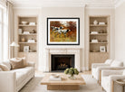 Thomas Blinks Print, English Setters displayed in a Scandinavian living room