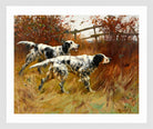 Thomas Blinks Print, English Setters in a white frame