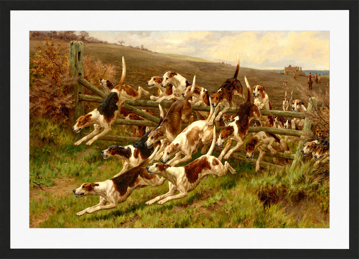 Thomas Blinks Print, For’ard on, For’ard on (1887) in a black frame