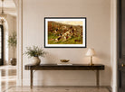 Thomas Blinks Print, For’ard on, For’ard on (1887) displayed above a console table