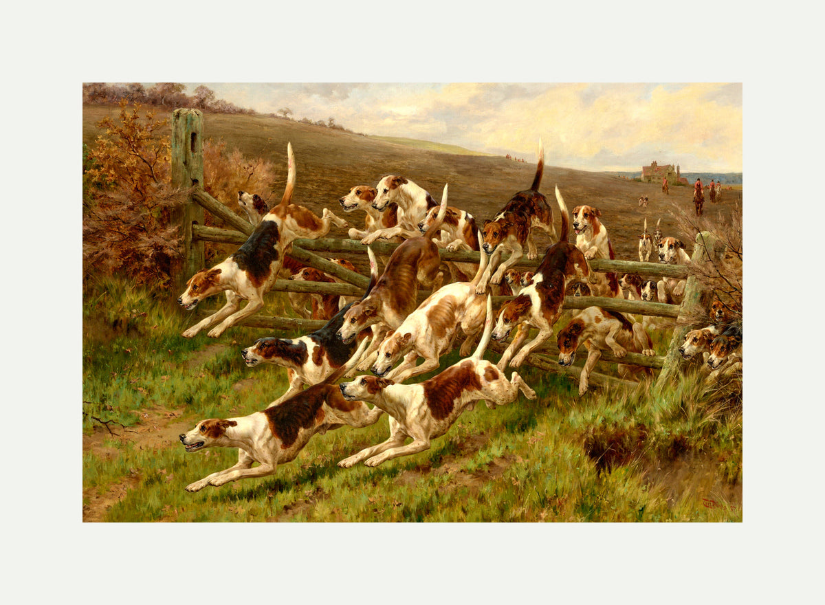 Thomas Blinks Print, For’ard on, For’ard on (1887) with an off-white border for rolled canvas