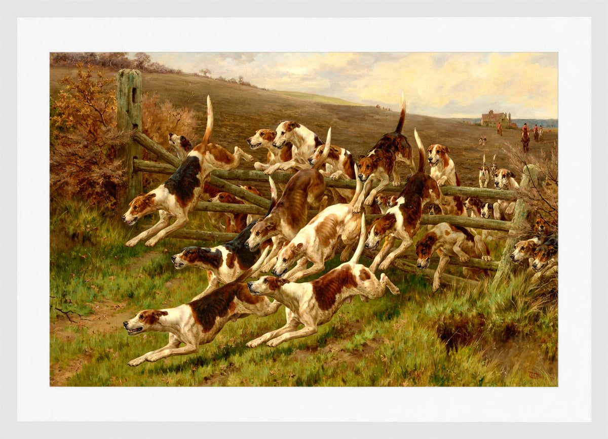 Thomas Blinks Print, For’ard on, For’ard on (1887) in a white frame