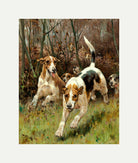 Thomas Blinks Print, Hunting pack coming on (1886) with an off-white border for rolled canvas
