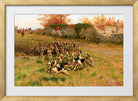 Thomas Blinks Print, In full cry (1897) in a gold frame