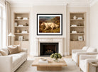 Thomas Blinks Print, Mallwyd Ned displayed in a Scandinavian living room