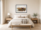 Thomas Blinks Print, Mr displayed above a bed