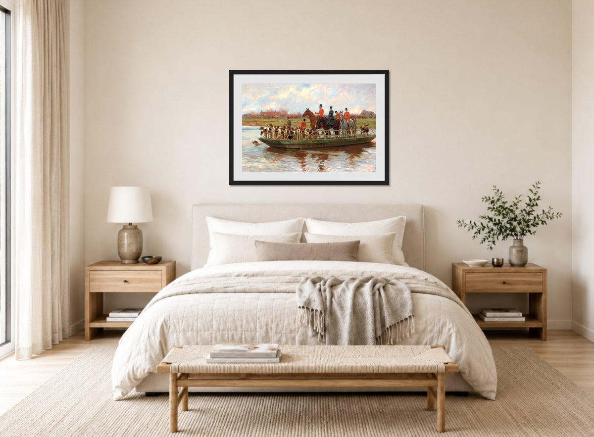 Thomas Blinks Print, Mr displayed above a bed