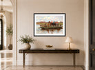 Thomas Blinks Print, Mr displayed above a console table