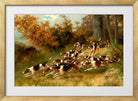 Thomas Blinks Print, On the scent (1891) in a gold frame