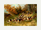 Thomas Blinks Print, On the scent (1891) with an off-white border for rolled canvas