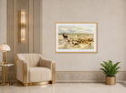 Thomas Blinks Print, The Chase displayed in an Art Deco interior