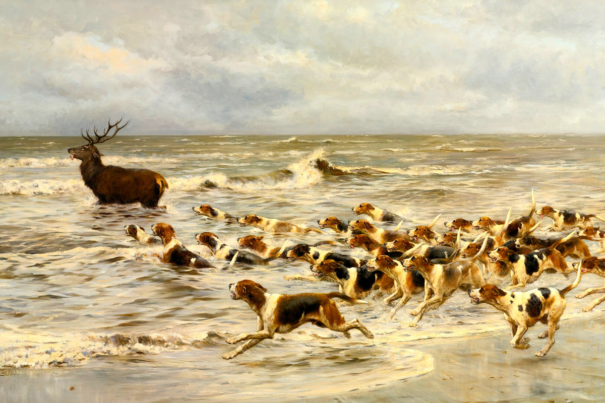 Thomas Blinks Print, The Chase as an unframed print