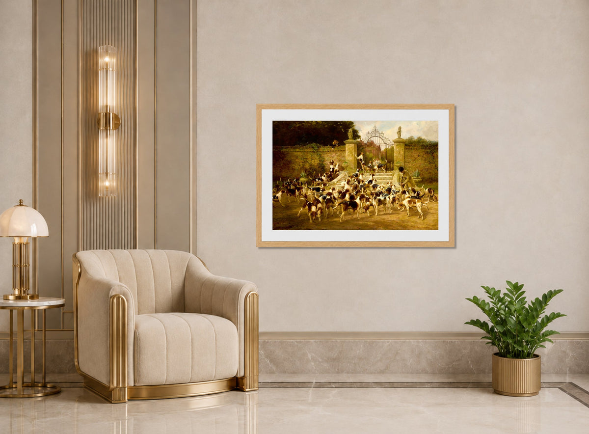 Thomas Blinks Print, The Sanctuary displayed in an Art Deco interior
