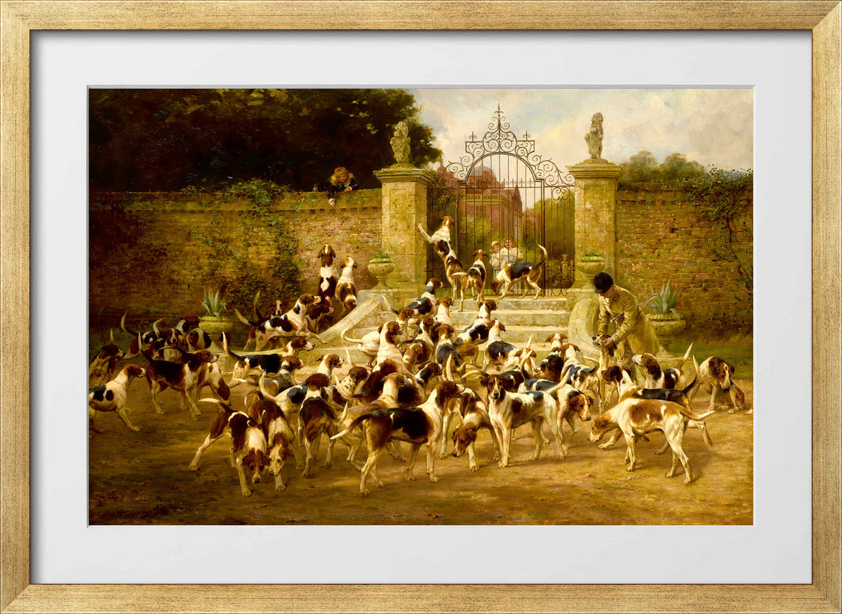 Thomas Blinks Print, The Sanctuary in a gold frame