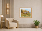 Thomas Blinks Print, Two English setters displayed in an Art Deco interior