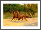 Thomas Blinks Print, Walter Winans driving a carriage (1900) in a dark grey frame