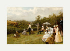 Thomas Blinks Print, Walter Winans On The Running Deer Range, Wimbledon Common (1888 ) with an off-white border for rolled canvas