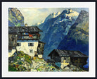 Oskar Mulley Print, Mountain Farmhouse Landscape