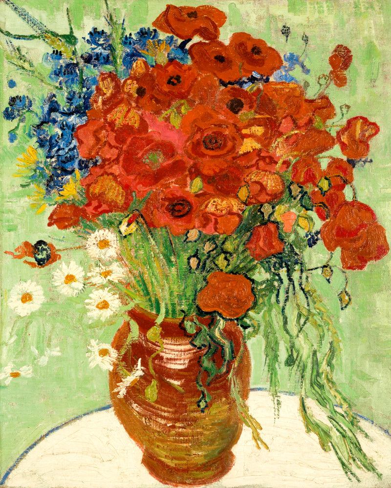 Vincent van Gogh Print, 010 Vase with Cornflowers and Poppies (1890)_10x8 as an unframed print