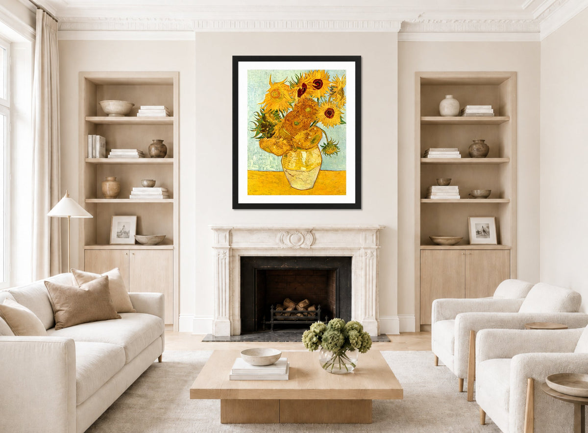 Vincent van Gogh Print, 016 Vincent_Willem_van_Gogh_128_10x8 displayed in a Scandinavian living room