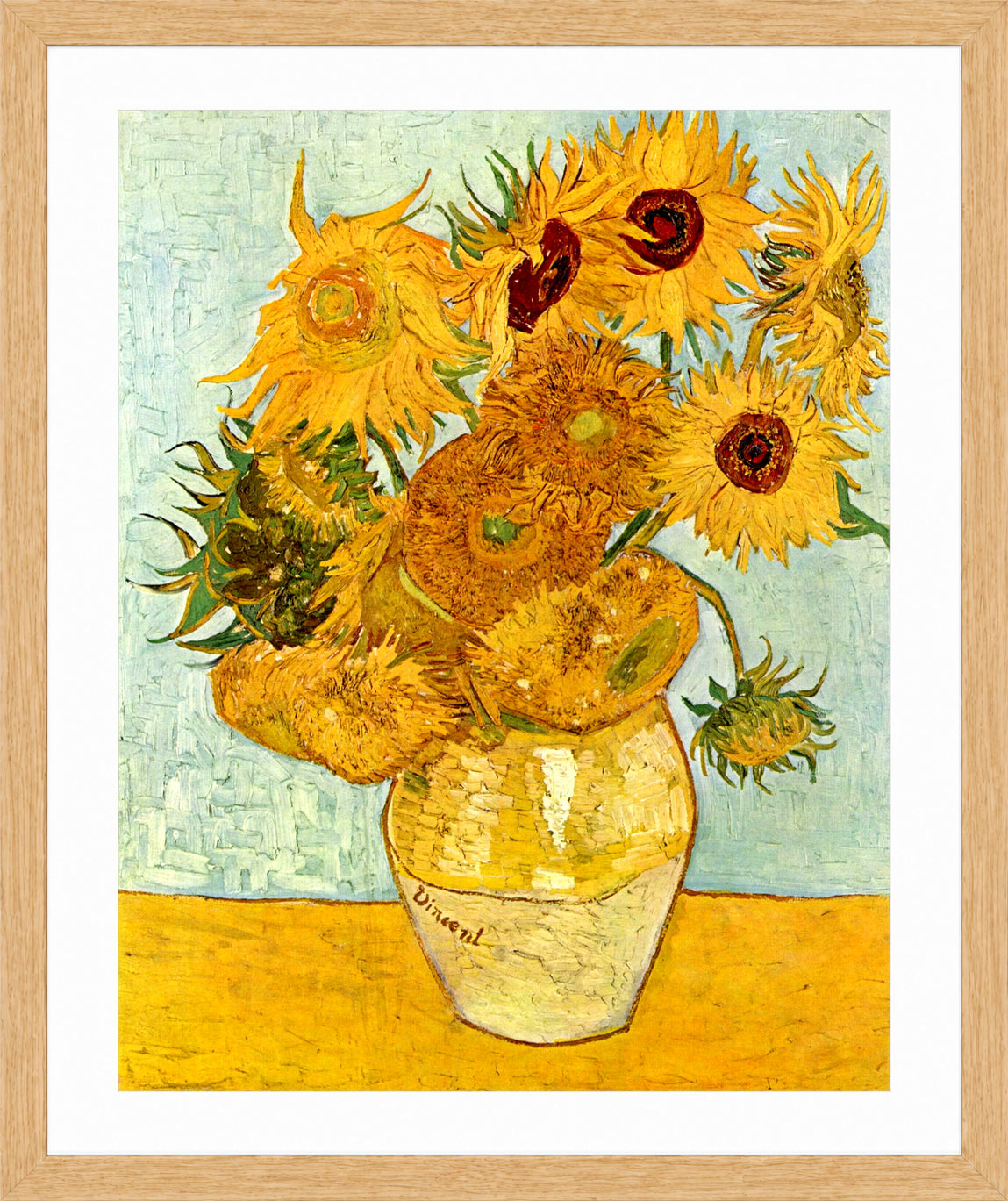 Vincent van Gogh Print, 016 Vincent_Willem_van_Gogh_128_10x8 in an oak frame