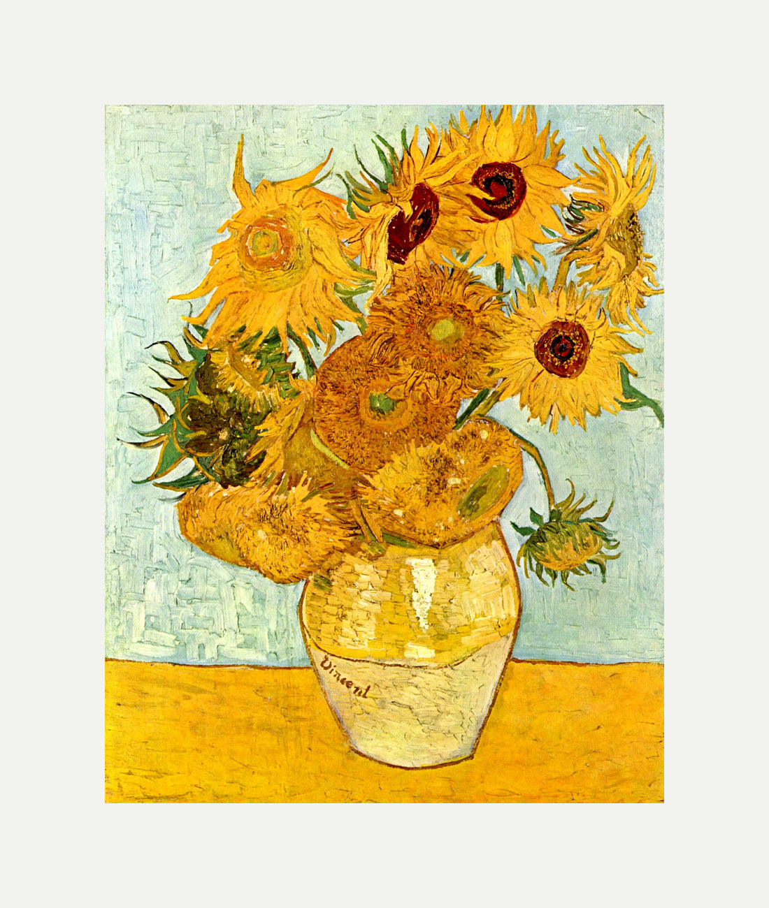 Vincent van Gogh Print, 016 Vincent_Willem_van_Gogh_128_10x8 with an off-white border for rolled canvas