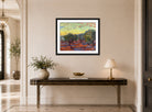 Vincent van Gogh Print, 021 Olive Grove, Orange Sky_10x8 displayed above a console table