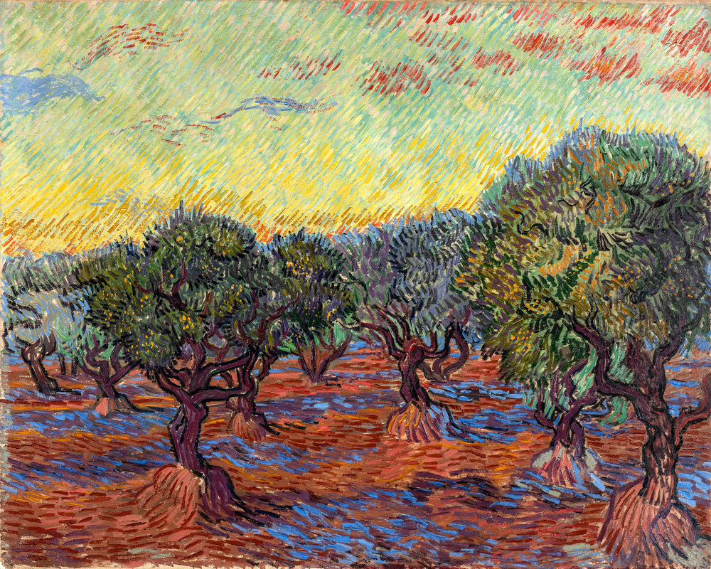 Vincent van Gogh Print, 021 Olive Grove, Orange Sky_10x8 as an unframed print