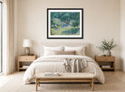 Vincent van Gogh Print, 022 Olive Orchard (June)_10x8 displayed above a bed