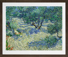 Vincent van Gogh Print, 022 Olive Orchard (June)_10x8 in a brown frame