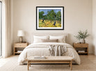 Vincent van Gogh Print, 023 Olive Orchard_10x8 displayed above a bed