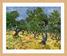 Vincent van Gogh Print, 023 Olive Orchard_10x8 in an oak frame