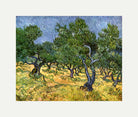 Vincent van Gogh Print, 023 Olive Orchard_10x8 with an off-white border for rolled canvas