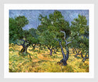Vincent van Gogh Print, 023 Olive Orchard_10x8 in a white frame