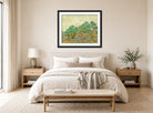 Vincent van Gogh Print, 024 Olive Pickers_10x8 displayed above a bed