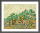 Vincent van Gogh Print, 024 Olive Pickers_10x8 in a dark grey frame